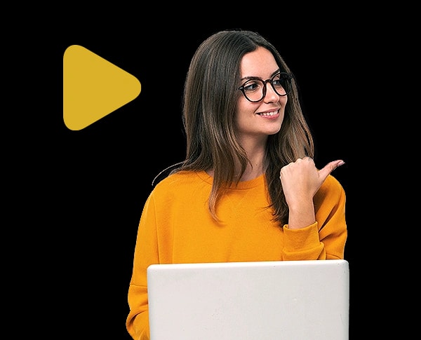 Young person showing the advantages of a young mortgage on a laptop