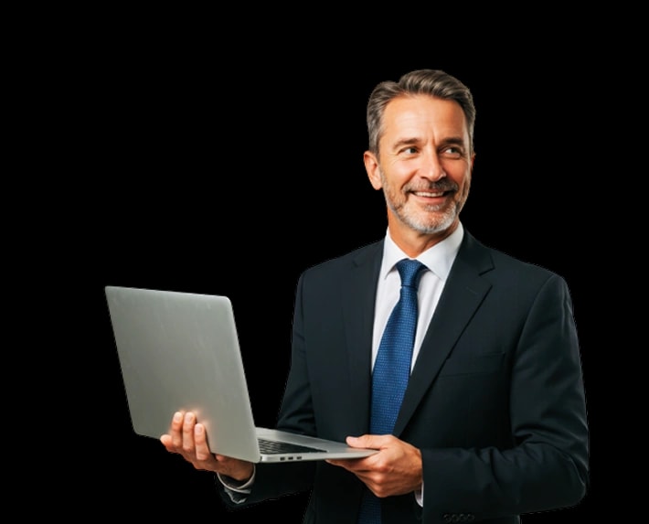 Zwei Beratungsprofis mit ihren Laptops